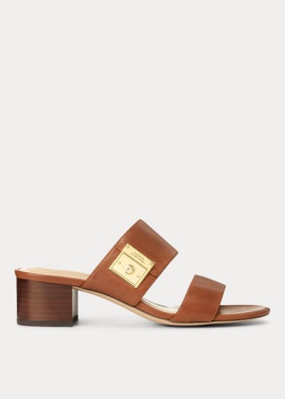 Women's Ralph Lauren Windham Leather Sandals | 732619RIA